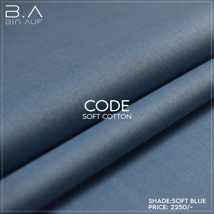Unstitched cotton suit (Soft Blue) - Bin Auf Pk